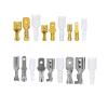 100Pcs/lot Electric Wire Connectors Set 2.8/4.8/6.3mm Female and Male Crimp Terminal Connector Gold Brass/Silver Car Spaker(4.8mm 100PCS,Gold) view 1