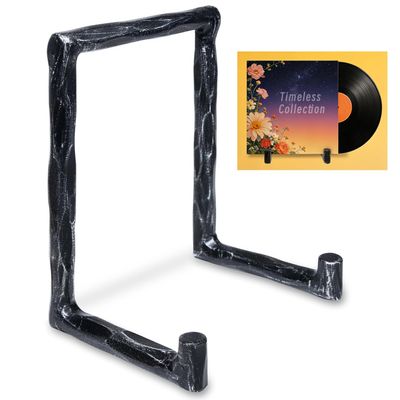 BEGINS Vinyl Record Storage Holder and CD Rack, Hand Forged LP Display Rack Organizer, Ideal Gift for Music Lovers for Home Studio and Record Player Setup