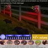QXMH Solar Outdoor Motion Sensor Alarm-Dog Barking&Gunshot Sound, 130db Motion Detector Alarm Light,with Remote Controller,13 Kinds of Sound Red&Blue Strobe Light with USB ( Volume /130dB 4PCS) view 3