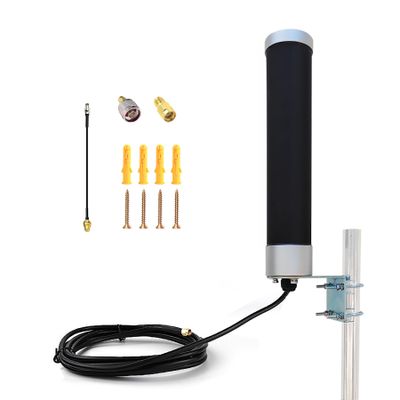 Outdoor Omni Cellular Antenna Kit for 5G 4G LTE GSM T-Mobile Cell Phone Signal Booster Router Modem Gateway Hotspot Security Camera | Broadband 600-6000MHz w/ 9.8ft Cable TS9 RP SMA N Adapter