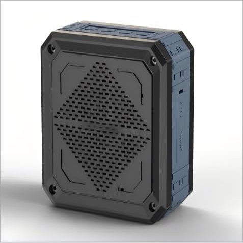 Yx T83.Compact and Portable,1200mAh,IPX6 Waterproof, Shock-Proof,dust-Proof Design. Bluetooth 4.2,Built-in mic,Indoor use/Hiking/Cycling/Playing.Solar-Powered Bluetooth Speaker. (Black and Blue)