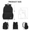 10 PCS Black Backpack for School Teens Boys Girls, Lightweight Casual Backpacks for Men and Women, Classic Basic Water Resistant Casual Daypack, 15.6 Inch Laptop Bookbag for College High School Work view 4