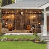 10X10ft Western Cowboy Backdrop Rustic Wood Backdrop, Wood Barn Door Photography Background Western Party Decorations Birthday Party Baby Shower Decor Banner Photo Booth Props, Brown-3 view 2