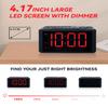 FUHONGYUAN Alarm Clock Radio for Bedroom - AM/FM with 12 Presets, Dual Alarms & 3 Wake-Up Sounds (Beep/Music/Radio), Dimmable Red LED Display, Weekday/Weekend, Snooze & Sleep Timer view 3