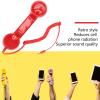 BONKZEBU Retro Phone Handset, Multifunction Radiation Proof Handheld Cell Phone Receiver for Mobile Phones Computers, 3.5mm Plug Retro Telephone Headset (Red) view 2