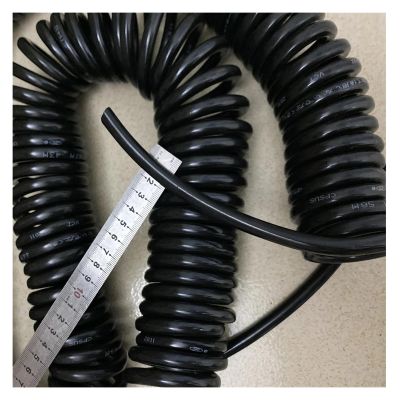 HUIZHUGS Wire and Cable Tensile Wires Thick Spiral Cable for Electromagnetic Chuck Crane Spiral Wire 4 Core 2.5 Square Stretch 1m to10m Wire and Cable(Stretch 2 M_4 CORE 2.5MM2)