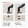 ADBWEKKF 2 in 1 F80 + FP-2 for 17-30" Monitor + 10"-17" Laptop Desktop Holder Notebook Computer Mount Stand Laptop Clamp(with 2pc USB3) view 2