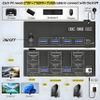 HDMI+2 DisplayPort KVM Switch 3 Monitors 2 Computers 8K@60Hz 4K@144Hz, Triple Monitor KVM Switch with 4 USB3.0 Port for Keyboard Mouse Printer, 1*HDMI+2*DP+2*USB Cables and Wired Controller Included view 2