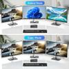 HDMI+2 DisplayPort KVM Switch 3 Monitors 2 Computers 8K@60Hz 4K@144Hz, Triple Monitor KVM Switch with 4 USB3.0 Port for Keyboard Mouse Printer, 1*HDMI+2*DP+2*USB Cables and Wired Controller Included view 4