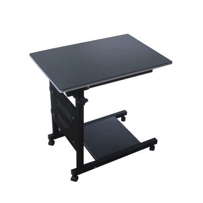 Movable Overbed Table Roller Foldable Lift Mobile Laptop Table Sofa Bedside Desk Suitable for Office Standing Desk