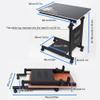 Movable Overbed Table Roller Foldable Lift Mobile Laptop Table Sofa Bedside Desk Suitable for Office Standing Desk view 2