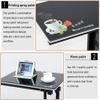 Movable Overbed Table Roller Foldable Lift Mobile Laptop Table Sofa Bedside Desk Suitable for Office Standing Desk view 4