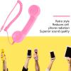BONKZEBU Retro Phone Handset, Multifunction Radiation Proof Handheld Cell Phone Receiver for Mobile Phones Computers, 3.5mm Plug Retro Telephone Headset (Roseate) view 3