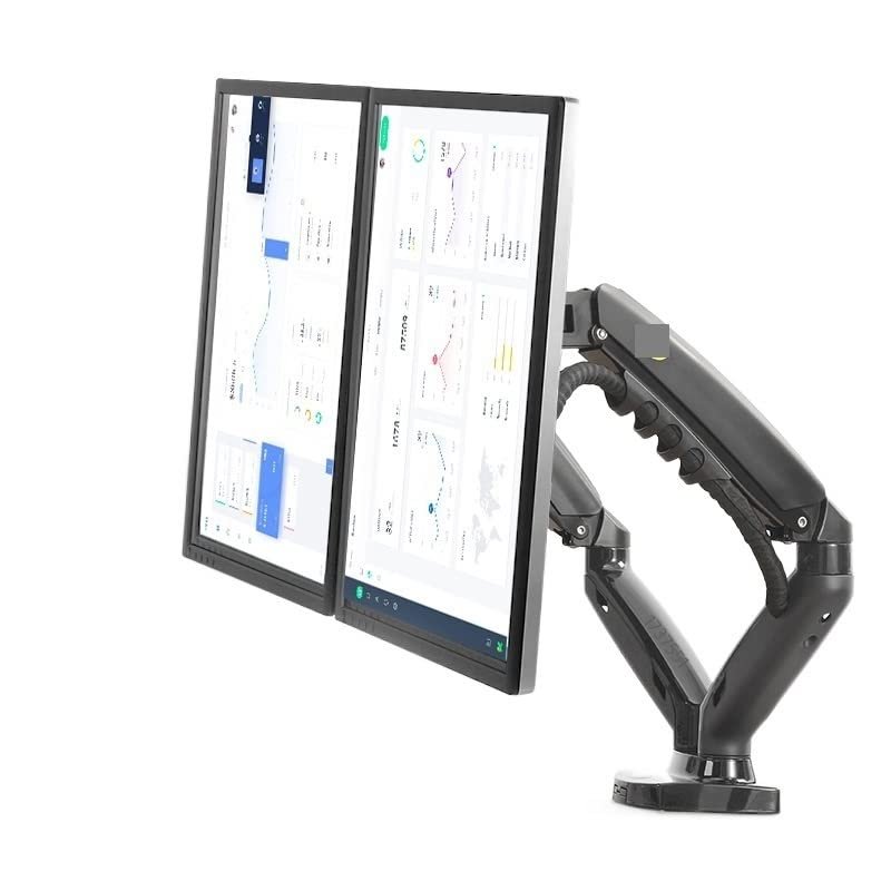 ADBWEKKF F160 Gas Spring 17"-27" 30" Dual Monitor Holder Arm Desktop 360 Rotate Computer Holder 2-9KG Monitor Bracket(F160 Version 1)