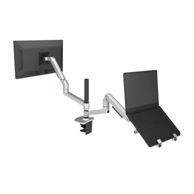 ADBWEKKF DL-9012LP Clamp Stand Mechanical Spring Table Arm 17-38" LCD Monitor Bracket+17" Notebook Laptop Desktop Holder 3-11kg(450mm Pole Silver)