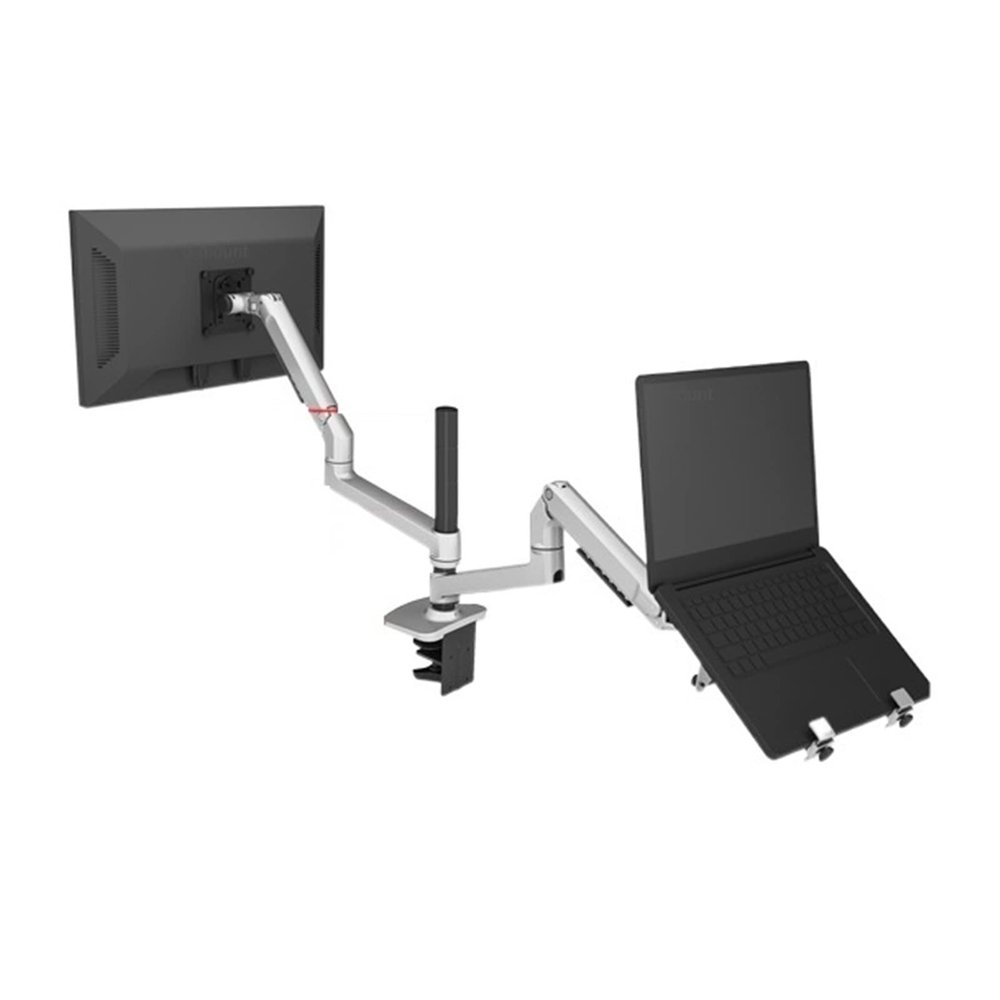 ADBWEKKF DL-9012LP Clamp Stand Mechanical Spring Table Arm 17-38" LCD Monitor Bracket+17" Notebook Laptop Desktop Holder 3-11kg(450mm Pole Silver)