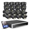 ANNKE 3K PoE Security Camera System, 16 Ports Expandable 32CH 12MP H.265+ NVR Recorder, 8X 5MP Wired IP Bullet & Turret Cams, Smart Dual Light, Built-in Mic, AI Motion & 1CH Face Detection, 6TB HDD view 1