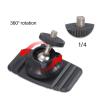 360 Degree Rotating Adhesive Screw Plate Universals for Action Camera LED Light Phone Bracket Dashcam Installation view 2