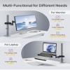 monTEK 2-in-1 Universal Laptop Pole Mount Tray for 10- 15.6 Notebook or 17-32 Monitor, Full Motion Laptop Mount with Removable 75/100mm VESA Plate, Fits 1.1-2.4 Pole Diameter, Black view 2