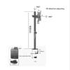 ADBWEKKF 400mm DL-T600-140 Desktop Stand Full Motion 360 Degree Steel Monitor Holder 10"-32" clamp Base Monitor Mount Arm Load 20kg(with clamp Base) view 4