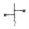 (40cm) DL-T902-240II Full Motion Dual Monitor Desktop Stand Holder 10"-27" Clamp Grommet Hole Base PC Mount Foldable Arm 12kg(DL-T902-240II) view 1