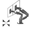 ADBWEKKF F160 Gas Spring 17"-27" 30" Dual Monitor Holder Arm Desktop 360 Rotate Computer Holder 2-9KG Monitor Bracket(with Adaptor) view 1