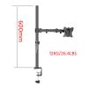 ADBWEKKF 600mm DL-T902-160 Desktop Stand Full Motion 360 Degree Steel Monitor Holder 10"-27" Clamp Base Monitor Mount Arm Load 12kg(with clamp Base) view 2