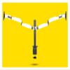 ADBWEKKF DLM-TS102D White Steel 360 Rotate Full Motion 10-27" Double Monitor Table Stand Dual Computer Desk Support PC Bracket Computer(DL-TS102D) view 1