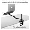 ADBWEKKF OL-1S OL-2S Aluminum Multifunction 10"-17" Ergonomics Desk Laptop Stand Holder Full Motion Clamp Grommet Monitor Tray(OL-3S Black) view 2