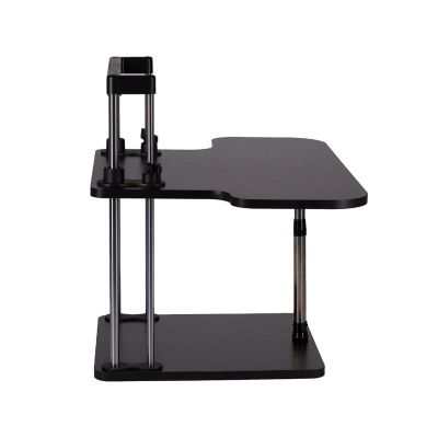 ADBWEKKF Sit/Stand Desk Riser Height Adjustable Lightweight Standing Laptop Desk Notebook/Tablet/Monitor Holder Stand with Keybaord Tray(Black)
