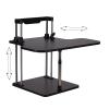 ADBWEKKF Sit/Stand Desk Riser Height Adjustable Lightweight Standing Laptop Desk Notebook/Tablet/Monitor Holder Stand with Keybaord Tray(Black) view 3