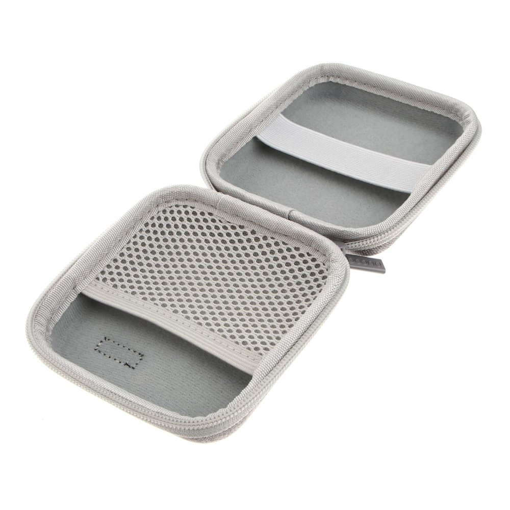Lurrose Portable Charging Cable Organizer Bag for Travel Storage Case for USB Cables Adapters Headphones Grey