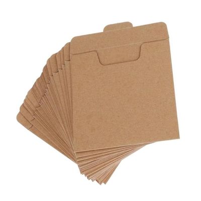 LIFKICH 25Pcs Kraft CD Envelopes Sealing CD Covers Protective Sleeves for Music Lovers Collectors Simple Design Material