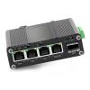 3-Port Gigabit 90W PoE Passthrough Switch, 1 in 3 Out PoE Extender, Ethernet Adapter with PD and PoE Splitter Function, IEEE802.3af/at/bt, 1000Mbps SFP Port, 12VDC Output view 1