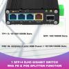 3-Port Gigabit 90W PoE Passthrough Switch, 1 in 3 Out PoE Extender, Ethernet Adapter with PD and PoE Splitter Function, IEEE802.3af/at/bt, 1000Mbps SFP Port, 12VDC Output view 2