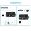 3-Port Gigabit 90W PoE Passthrough Switch, 1 in 3 Out PoE Extender, Ethernet Adapter with PD and PoE Splitter Function, IEEE802.3af/at/bt, 1000Mbps SFP Port, 12VDC Output view 3