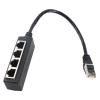 DriKou RJ45 Splitter Adapter,1 to 4 Port Smooth Transmission Excellent Connection Network Cable Adapter view 1