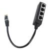 DriKou RJ45 Splitter Adapter,1 to 4 Port Smooth Transmission Excellent Connection Network Cable Adapter view 2