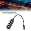 DriKou RJ45 Splitter Adapter,1 to 4 Port Smooth Transmission Excellent Connection Network Cable Adapter view 4