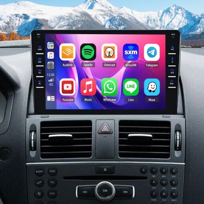 Bobuluo Android 13 Car Stereo Radio Compatible for Mercedes-Benz C Class W204 2006-2011, 8inch Touchscreen Car Radio with Bluetooth WiFi GPS SWC Navigation Radio Backup Camera