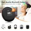 CD Player Portable 5.1 Bluetooth CD PlayerTouch Button and LCD Display Rechargeable Disc Player with AUX Cable and Shockproof Design for Car view 4