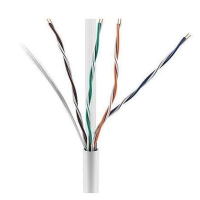 0E-CAT6RWH CAT6 Riser Cable, 23/4 Solid BC, Unshielded, UTP, CMR/FT4, 1000' (304.8m) Reel in Box, White