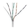 0E-CAT6RWH CAT6 Riser Cable, 23/4 Solid BC, Unshielded, UTP, CMR/FT4, 1000' (304.8m) Reel in Box, White view 1