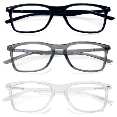 Kerecsen Blue Light Blocking Glasses for Women & Men - Anti Eyestrain Computer Glasses,UV Protection for Gaming/Reading (3 Mix Color, Clear)