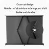 Portable Desktop Projection Screen,30" , 40" , 50" Retractable Projection ScreenProjector Screen HD Home Theater Projector Movie Screen Manual Pull Down Projection Screen, Public Display Screen(4:3,4 view 4