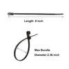 100Pcs Plastic Cable Ties with Screw Holes 8 Inch Self locking Cable Wire Ties for Indoor and Outdoor Basic Zip Ties 40 LBS-Black view 2