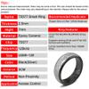 Black Sliver Ceramic T5577 Chip Ring for Rewritable Clone 125kHz Access KeyCard,Women and Men Finger Fit Ring (Black(Sliver), 6) view 2