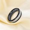 Black Sliver Ceramic T5577 Chip Ring for Rewritable Clone 125kHz Access KeyCard,Women and Men Finger Fit Ring (Black(Sliver), 6) view 4