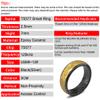 Black Gold Ceramic T5577 Chip Ring for Rewritable Clone 125kHz Access KeyCard,Women and Men Finger Fit Ring (Black(Gold), 11) view 2