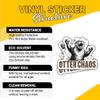 3 Pcs Otter Chaos Sticker  Funny Animal Quote Vinyl Decal Waterproof for Laptop, Water Bottle, Tumbler  Gift for Otter Lovers, Animal Fans, and Nature Enthusiasts  3 Inch view 2